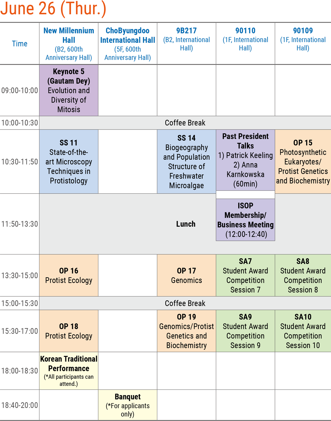 June 26 (Thur.)